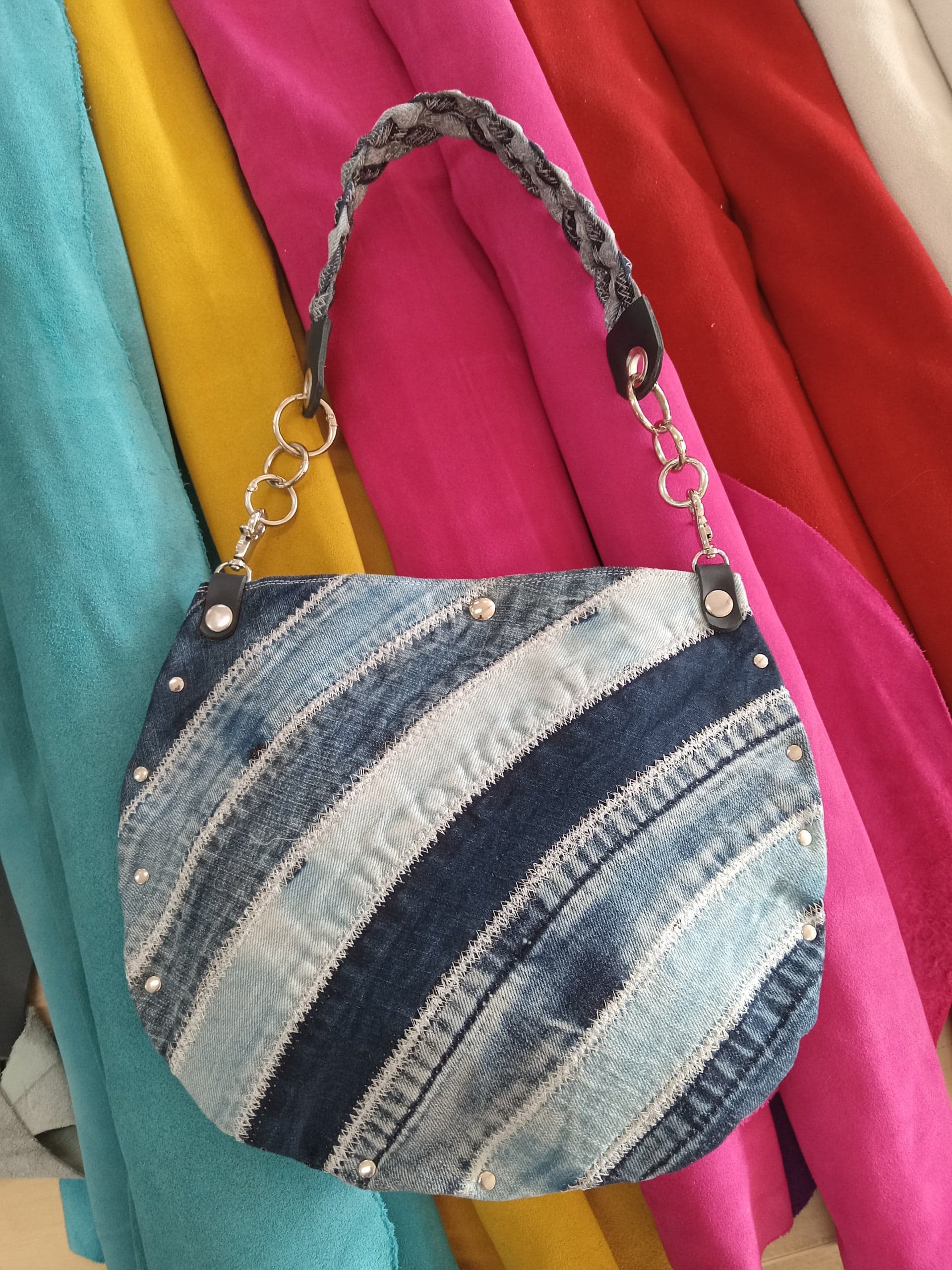 Raggedy Bags Denim Teardrop Waistlet-Crossbody